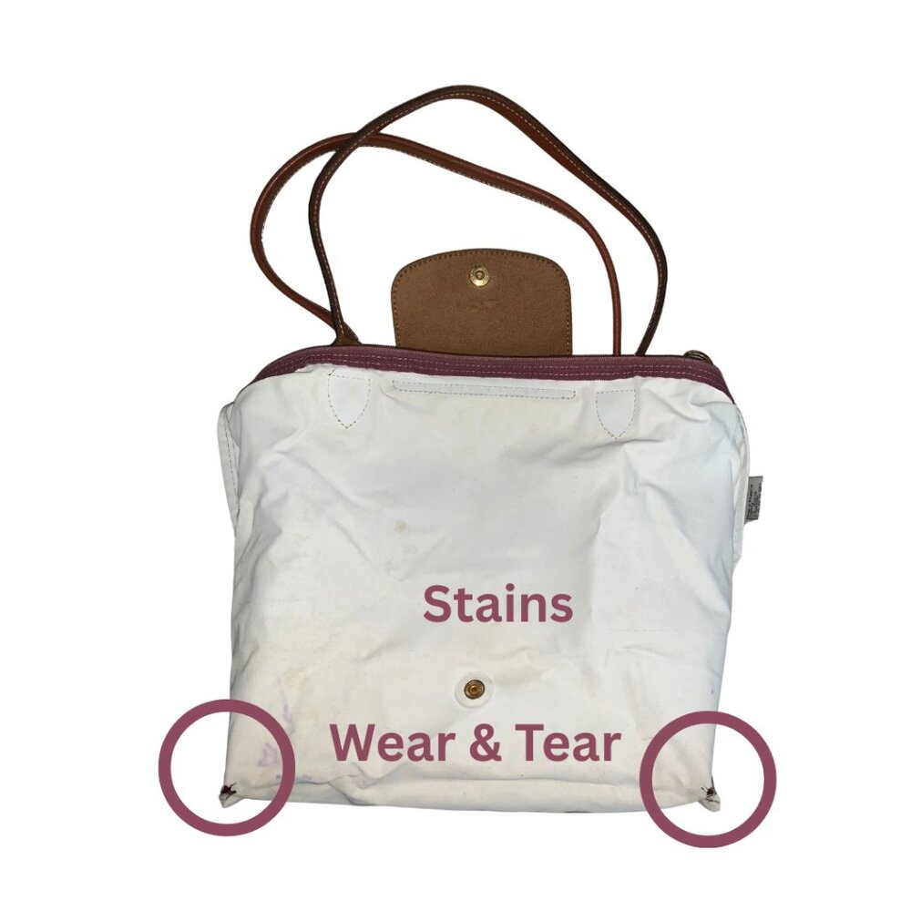 Pre-Owned Longchamp Le Pliage Medium Tote in Bordeaux Long Straps - Picture 13 of 13